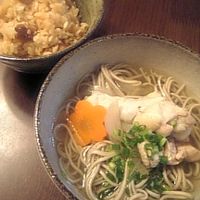 鶏肉と青菜の年越しそば