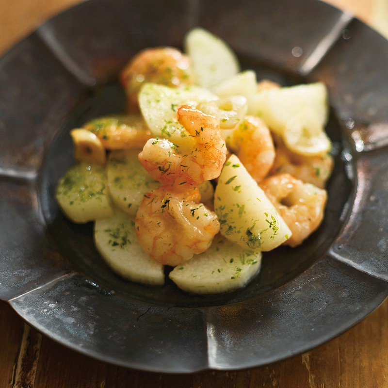 長芋とエビのチーズ炒め 副菜