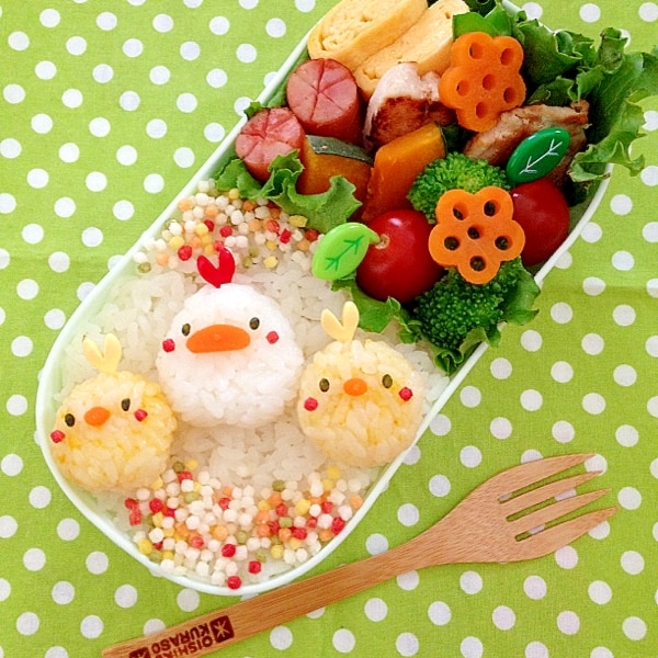 いももちのひよこちゃんのキャラ弁◇きょうのおべんとう*キャラ弁&デコスィーツ◇