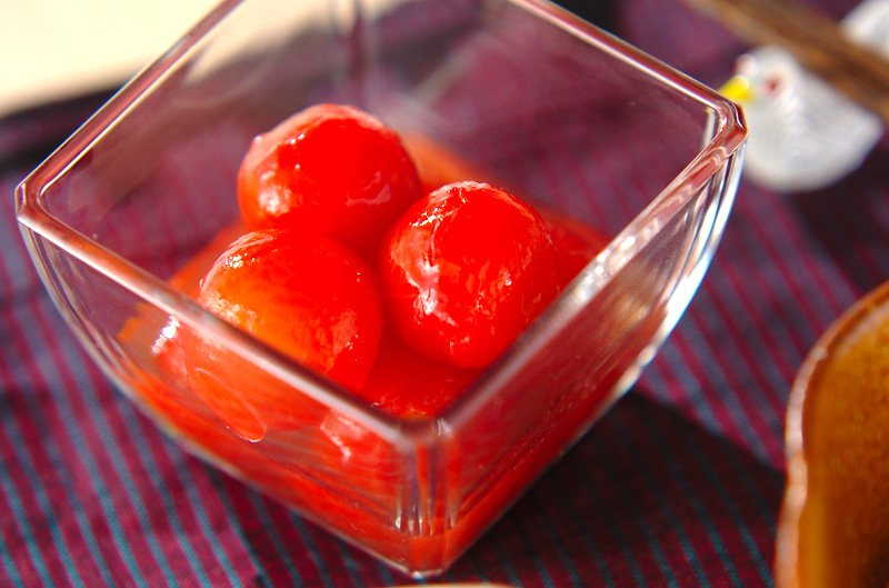 トマトのミントシロップ漬け — さいころ食堂