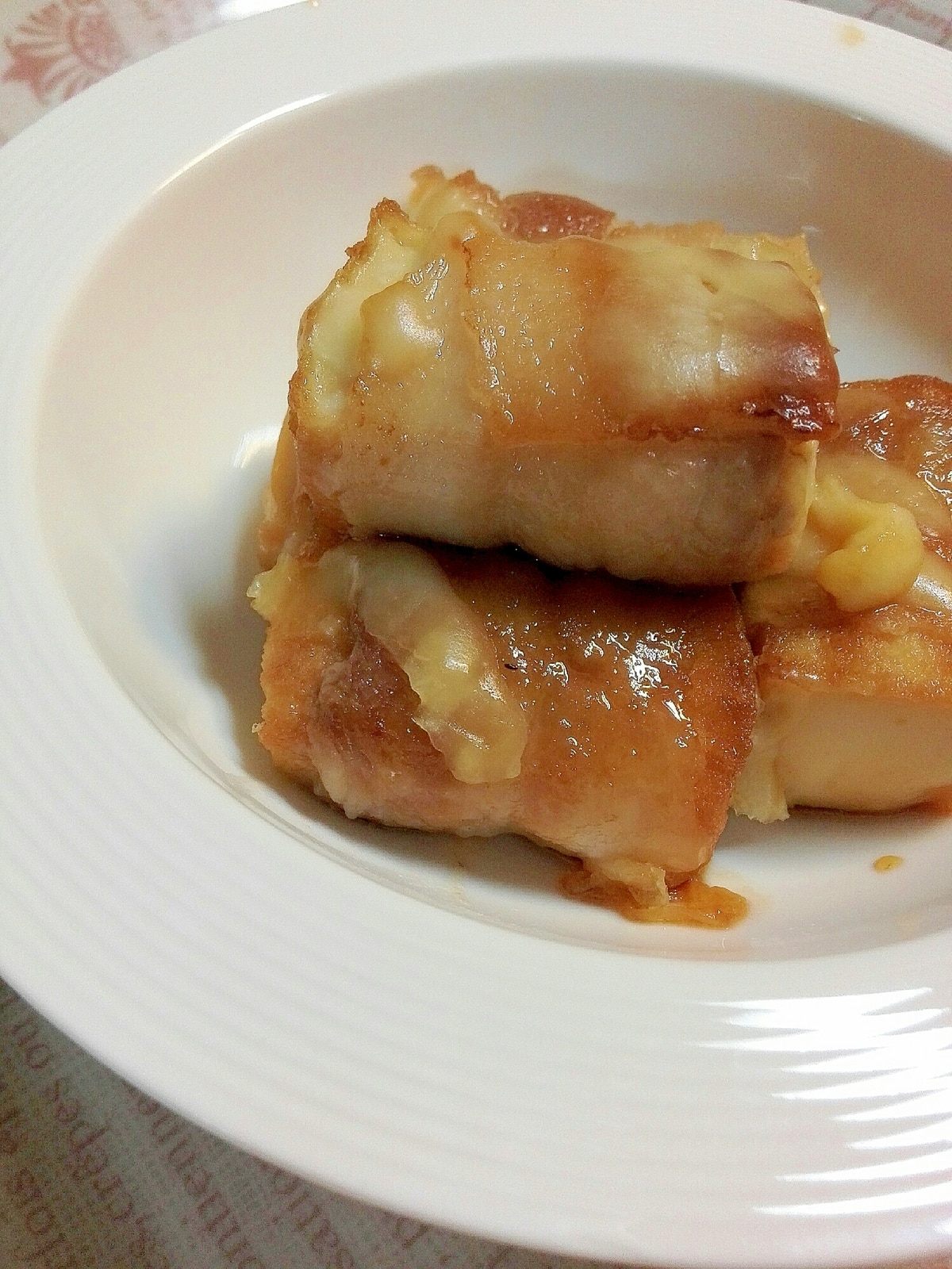 大葉チーズで肉巻き厚揚げの角煮風レシピまるみキッチン