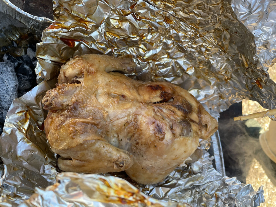 キャンプ飯 チキンと夏野菜のホイル焼き AIレシピ バーソロミュー・ブック 川クック