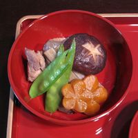 お煮しめ 筑前煮 飾り切り 人参の写真素材 - PIXTA