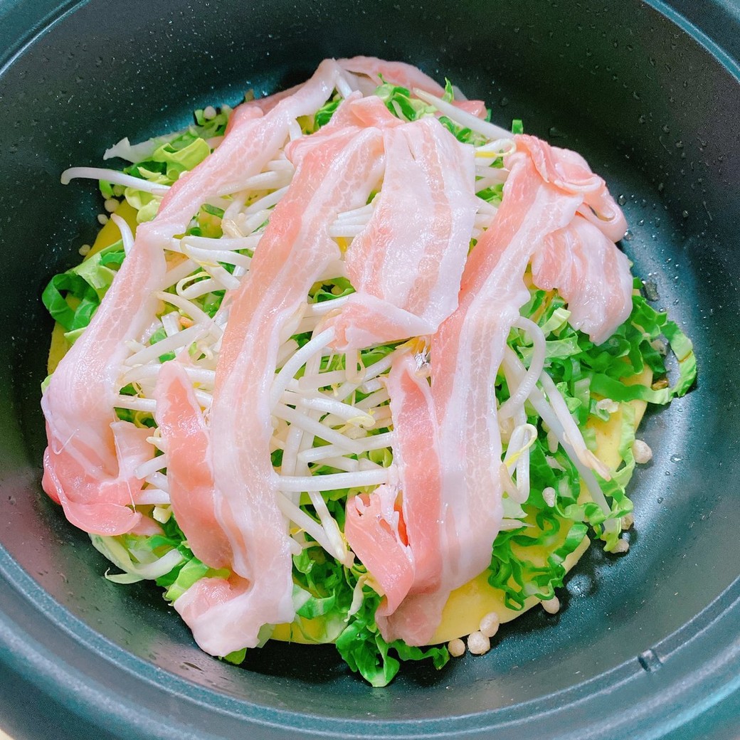 キャベツたっぷり 広島風お好み焼き