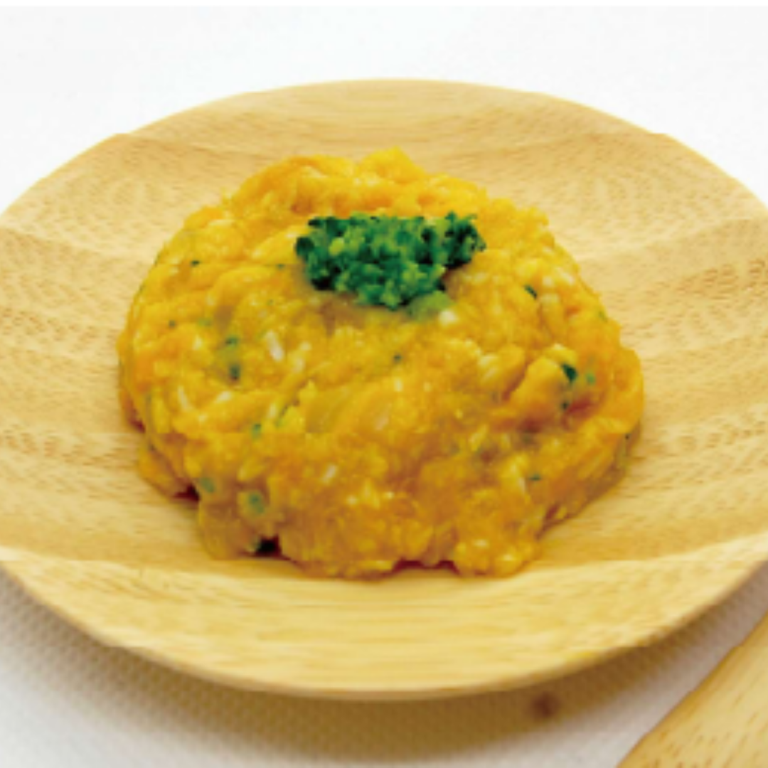 離乳食後期 かぼちゃと鶏ミンチのブロッコリー和え