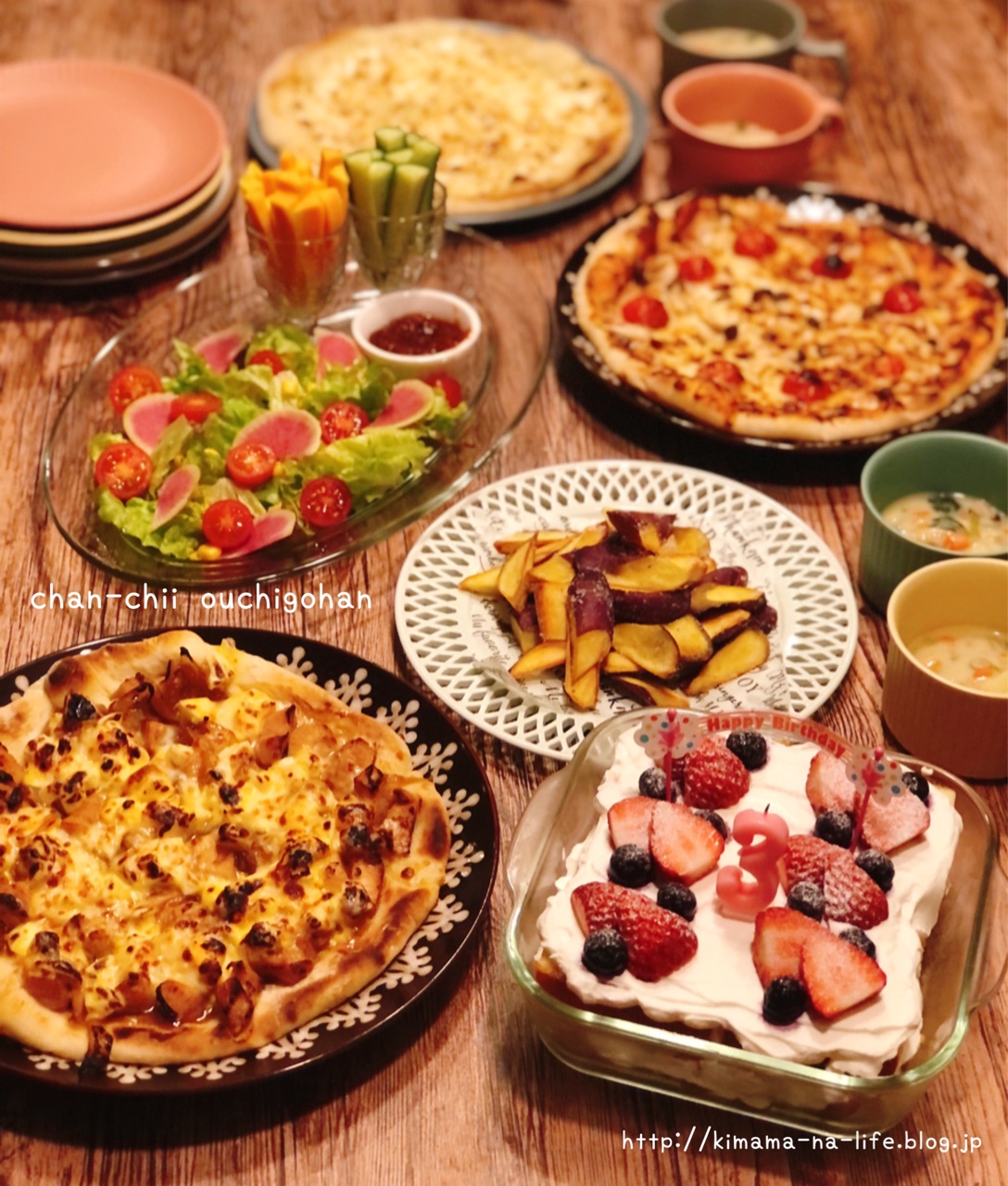 旦那様のお誕生日ディナーたくさんの方の素敵料理を参考に頑張りました tommySnapdish スナップディッシュID:L00mGa