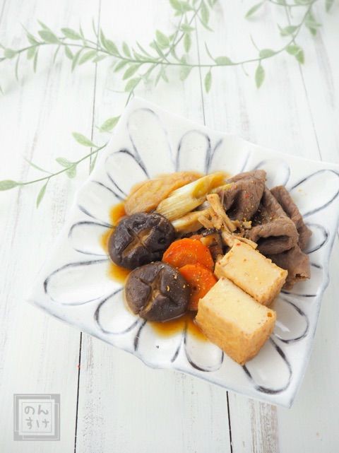 すき煮風うどんeフレンズ ぱくぱく献立くん