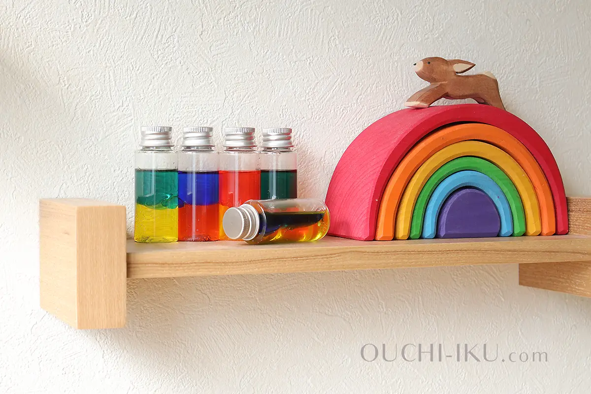 モンテッソーリ・バイカラーボトルを作ろう！色の分離・混合が学べますオウチーク