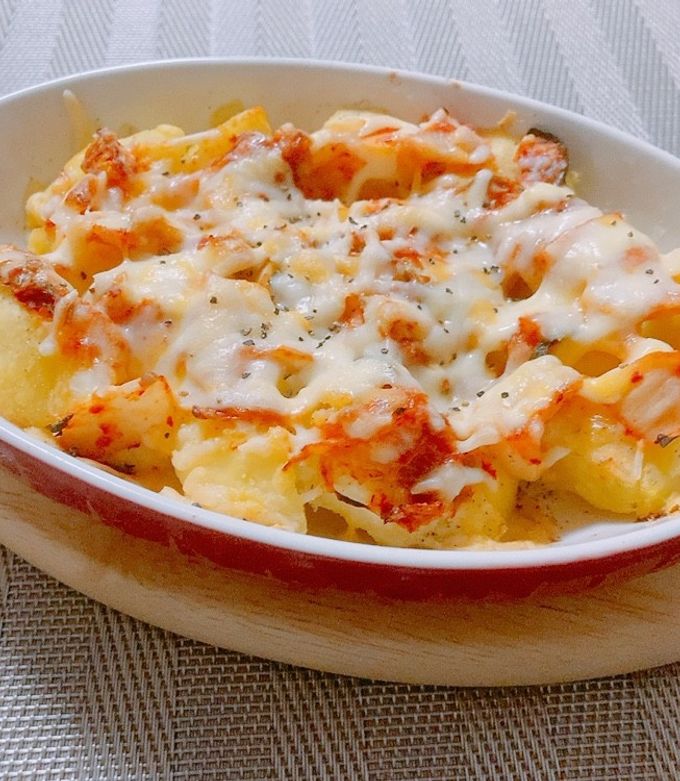 今夜の並べて焼くだけ 豚キムチチーズ焼きやまみ