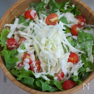 キャベツとカリカリベーコンサラダ 副菜