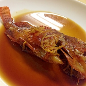 フライパンでカサゴの塩焼き