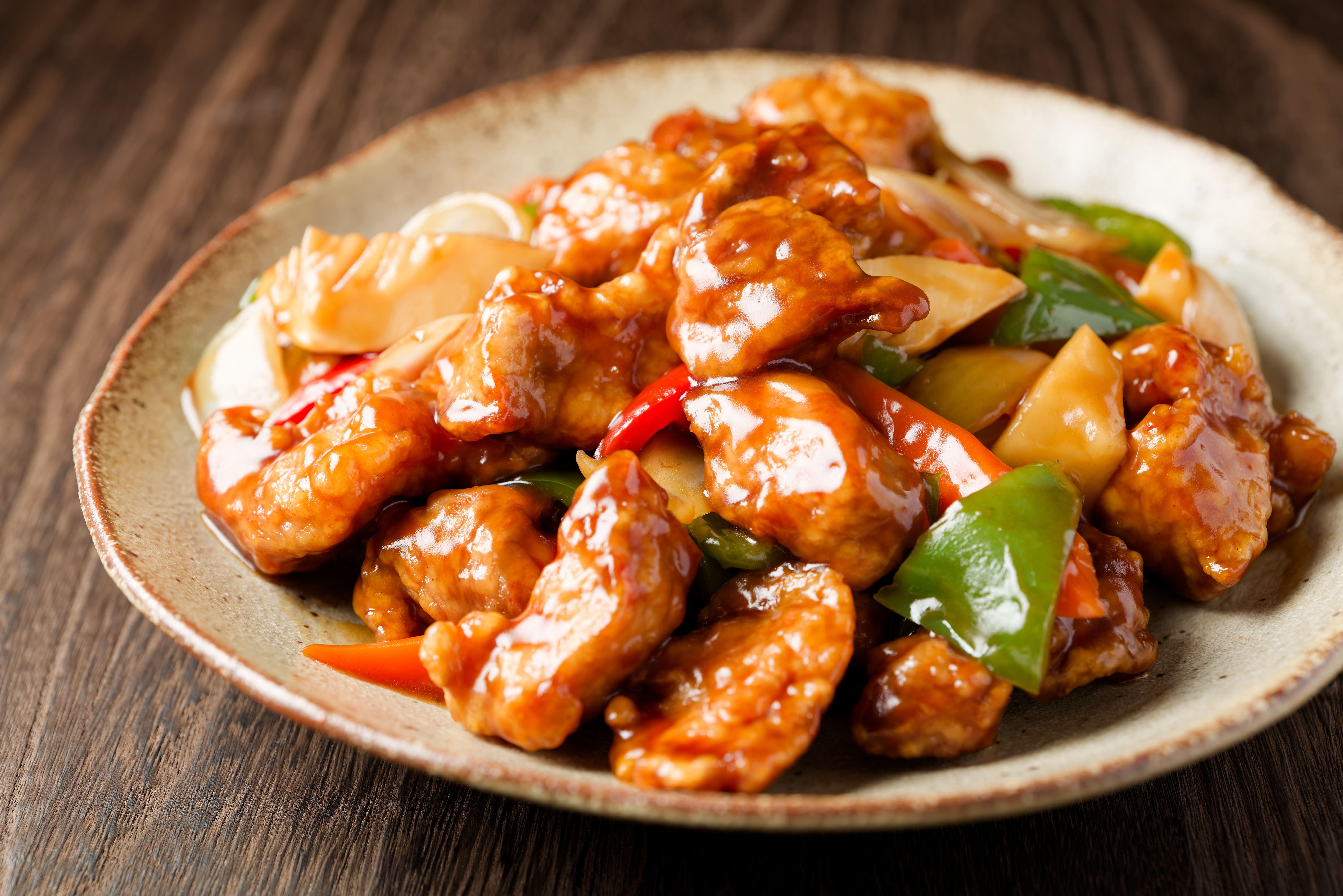 鶏むね肉の黒酢照り焼き