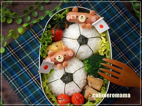 伊東純也とキャプテン翼のサッカー弁当