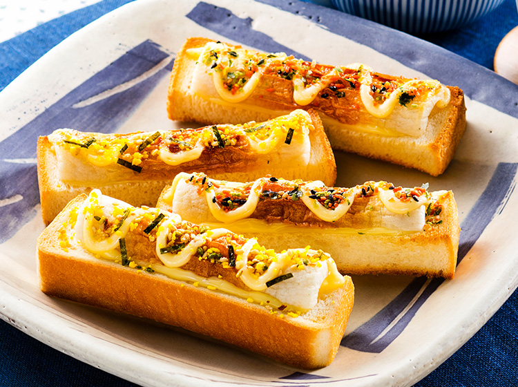 とろーりチーズと味噌マヨネーズのちくわ焼き