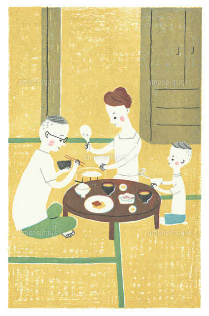 家族 食事のイラスト 無料イラスト・フリー素材