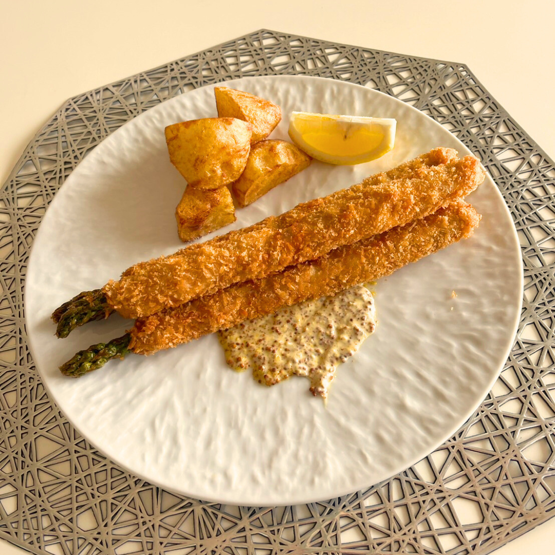 アスパラチーズの肉巻きフライ - 男の料理簡単レシピ