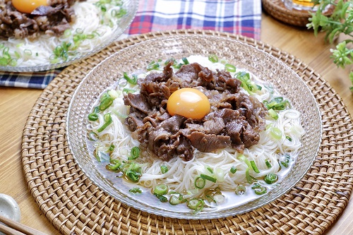 豚と卵のねぎ塩そうめん