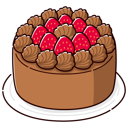 デコレーションケーキ・誕生日ケーキのイラスト素材FYI08065477ストックフォトの Qlean Market キュリンマーケット