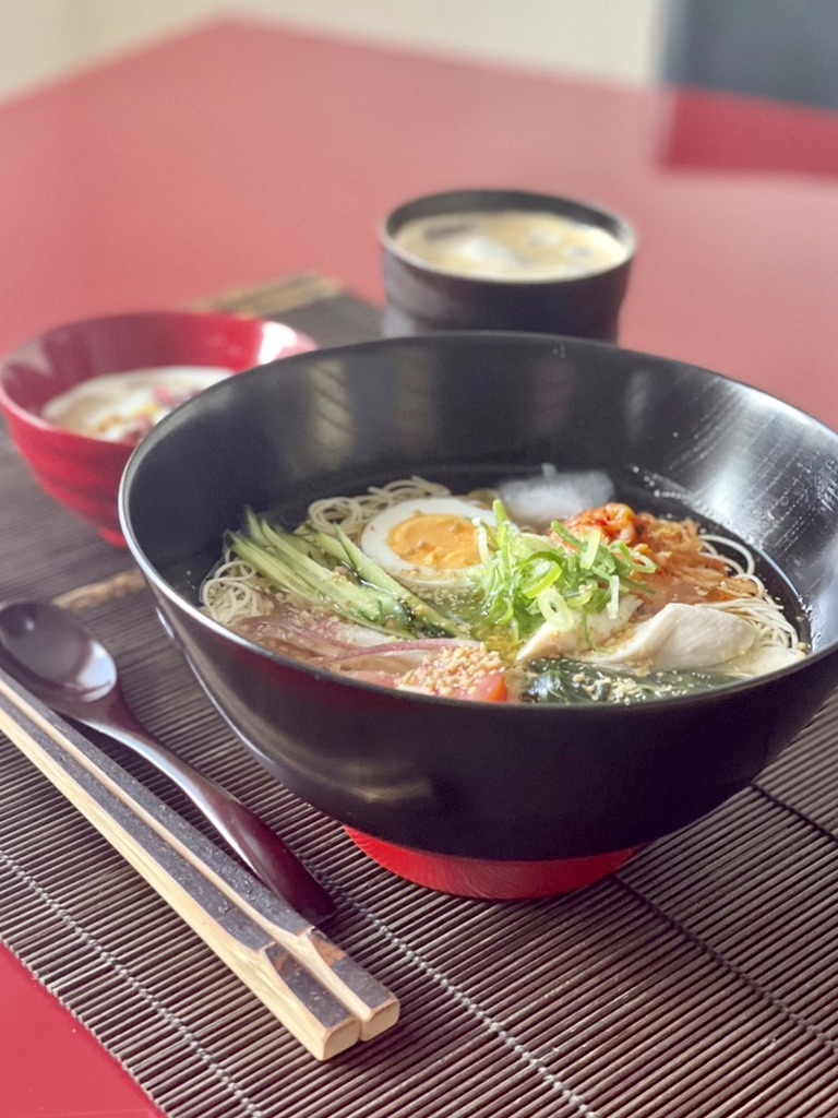 素麺☆白だしde韓国冷麺☆夏休み昼ごはん