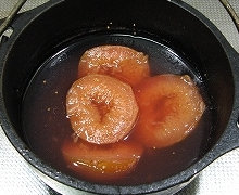 いちじくの赤ワインコンポート&白桃の白ワインコンポート