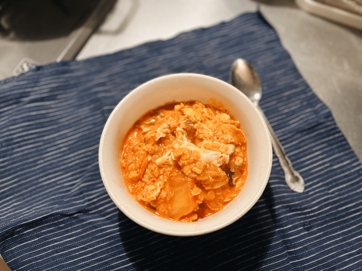 オートミールで作る！キムチーズチヂミ