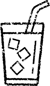 夏のイメージ アイスコーヒー：イラスト無料