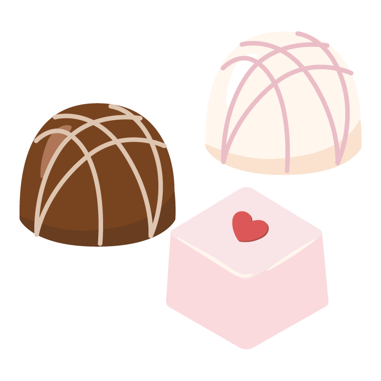 バレンタインチョコレート：イラスト無料