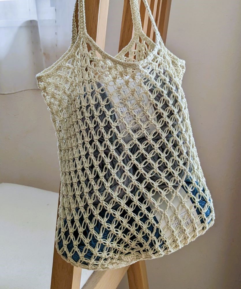 ネット編みのバッグの手作りレシピ・無料型紙手芸用品のパンドラハウス