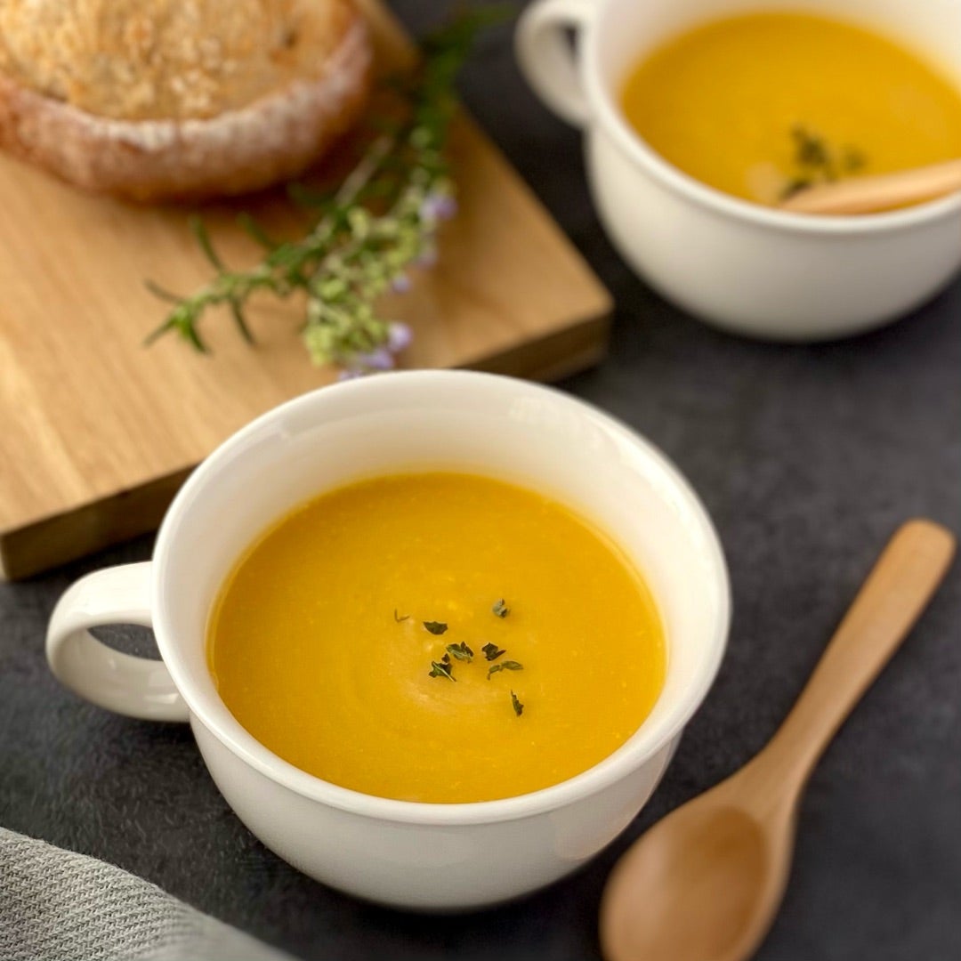 蒸しかぼちゃの豆乳塩麹スープレシピ