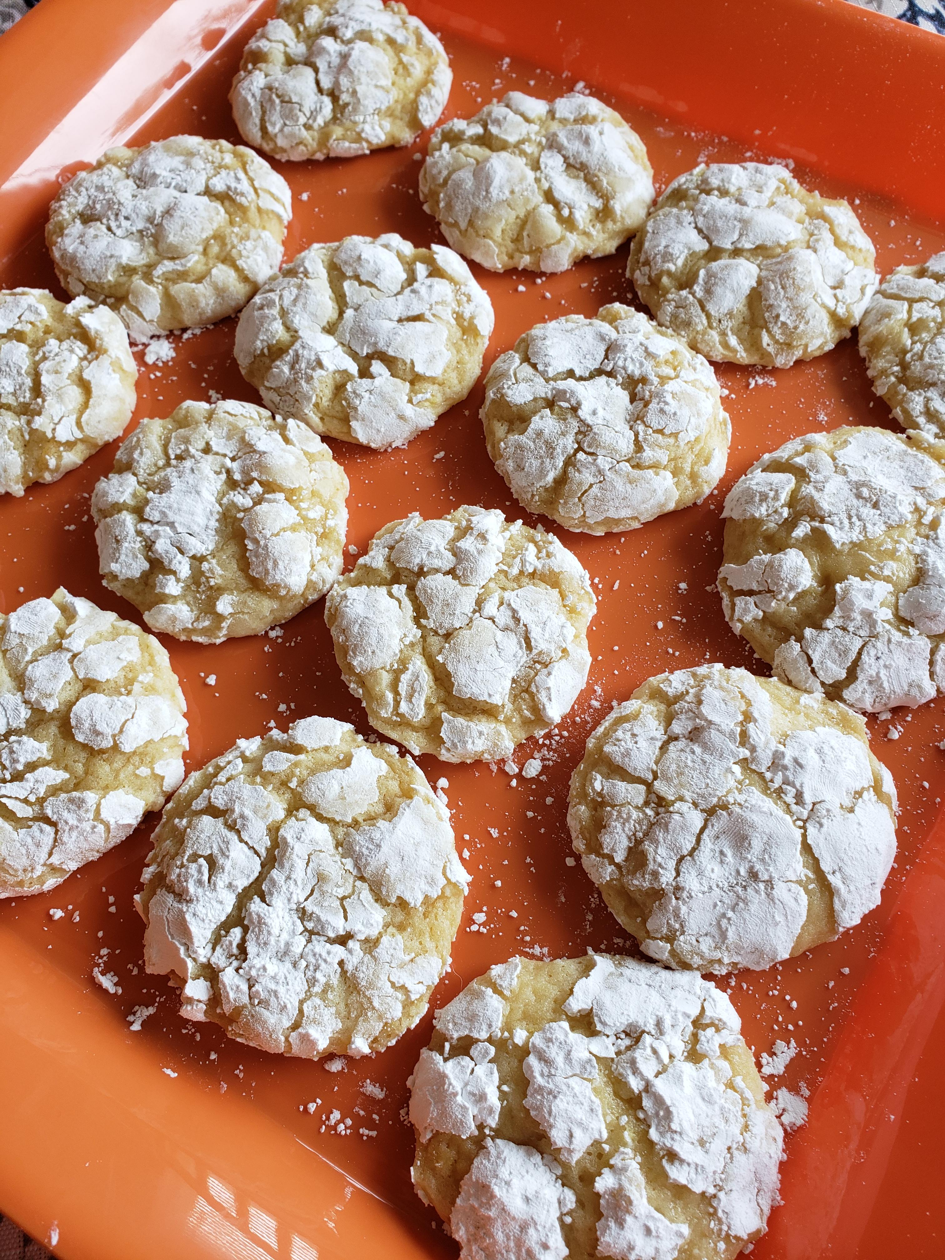 レモンのクリンクルクッキー lemon crinkle cookie