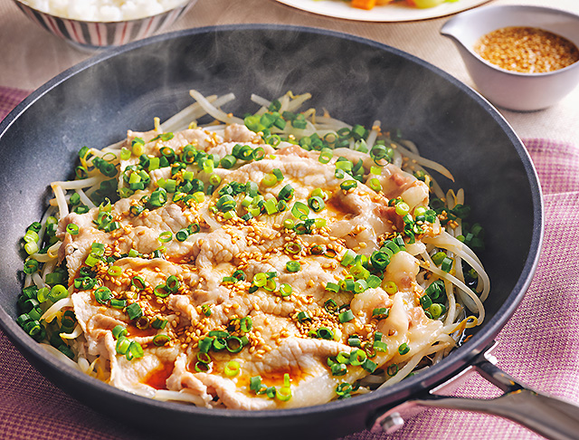 豚肉ともやしの蒸し焼きのレシピぱくぱく献立くん 料理レシピ
