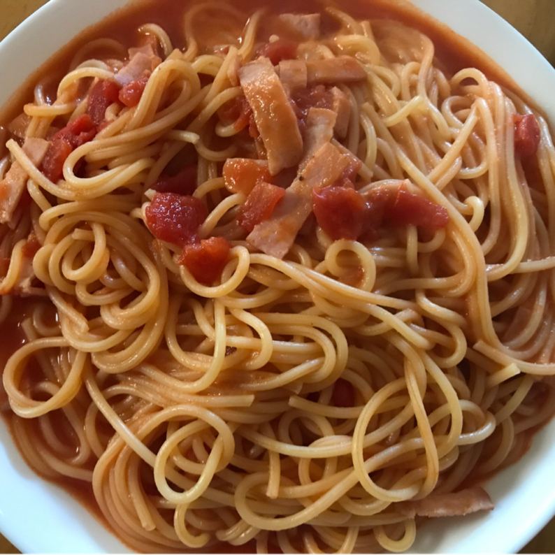 ワンパンで作る本格トマトソーセージパスタ