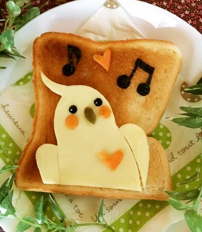 食べるのがもったいないかんたん食パンアート3つEmiii