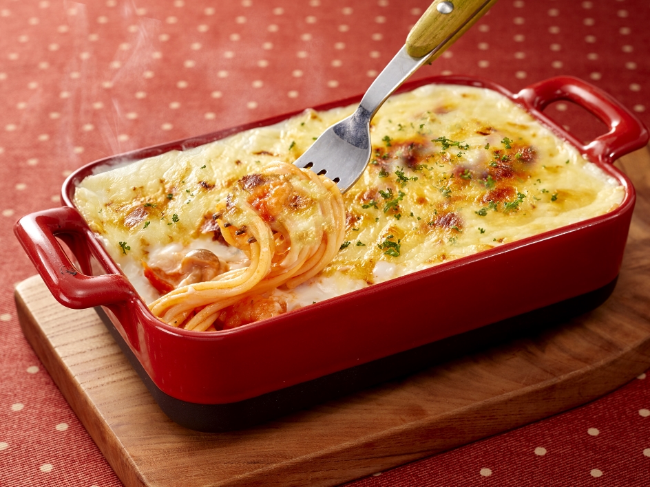 ドリア・トマトソース 四重の層が味に深みを演出