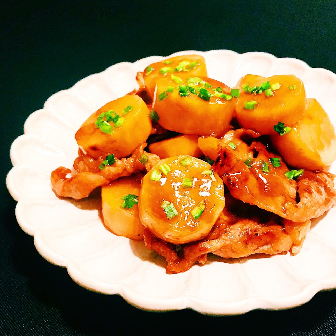 豚肉と長芋のオイスター炒め＊