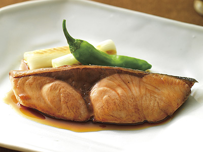 寒ぶりとねぎのこっくり照り焼き