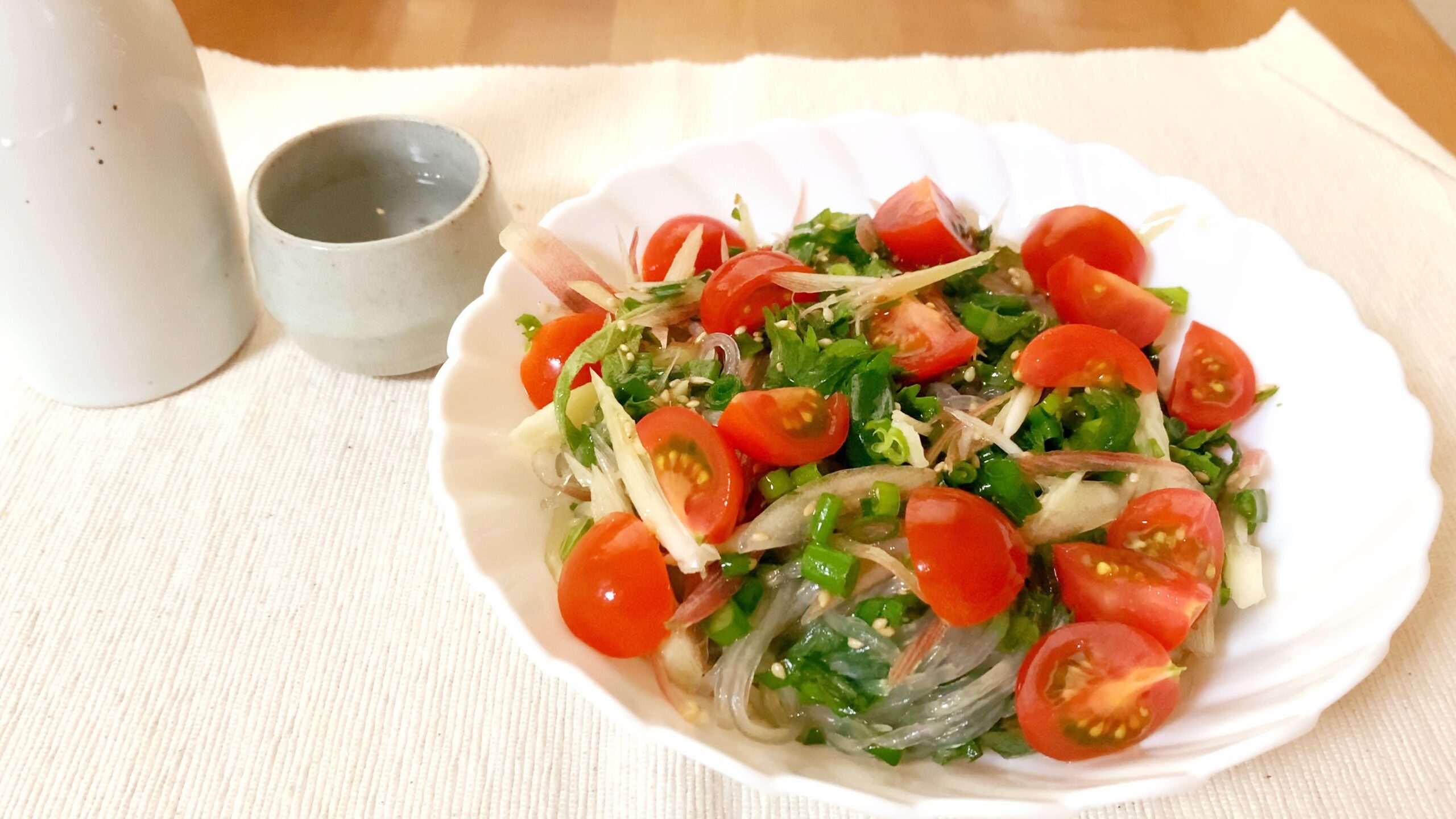 オクラと春雨のさっぱりサラダ