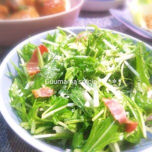 蛸と水菜のサラダ 梅マヨドレッシング みゆゆSnapdish スナップディッシュID:Xv5eua