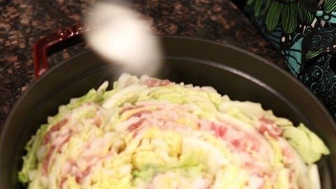 ＊白菜と豚肉のミルフィーユ にしない鍋＊