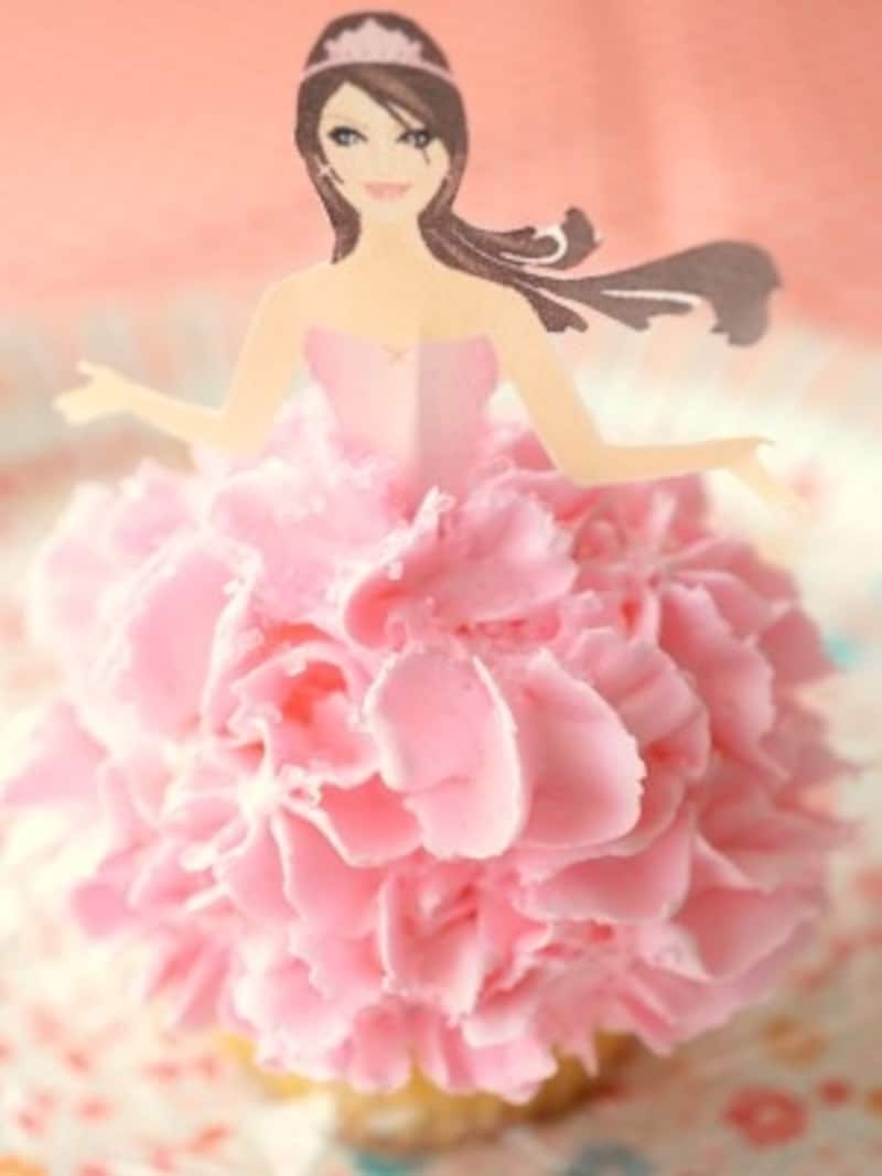 シンデレラのドールケーキの作り方〜!ダイソーのピックで