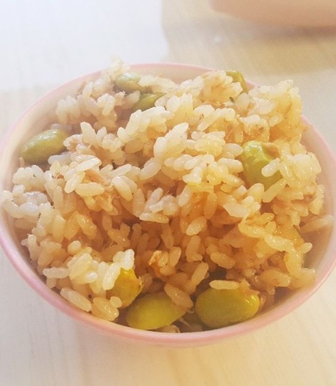 ツナと塩昆布の炊き込みご飯