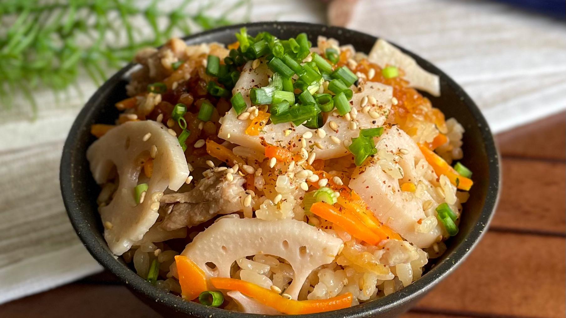 冷凍作り置きでお弁当にも便利！」のせて炊くだけ きんぴら蓮根炊き込みご飯 簡単・時短レシピ 低空飛行キッチン- エキスパート -Yahoo!ニュース