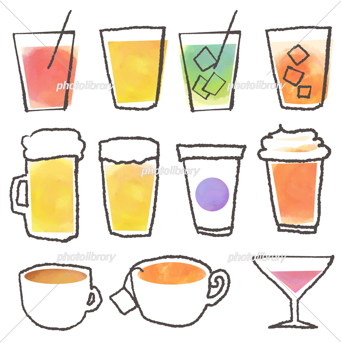 かわいいソーダジュース drink ドリンク 手書きイラスト素材のイラスト素材78310299- PIXTA