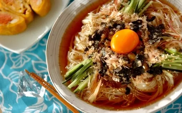 冷やし鶏にんにくそうめん