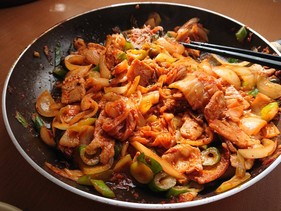 中華風キムチのばら肉巻き