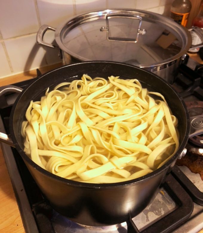 たらこクリームのフェットチーネ