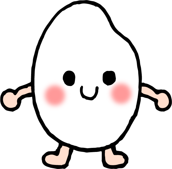 新米と描かれた袋入りのお米と茶碗とごはん11月のかわいいイラスト・新米シーズンの収穫期イラスト・広告チラシ用に無料イラスト 素材TemplateBox