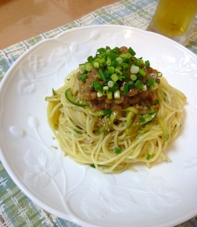 過去最高傑作の納豆パスタが出来ました