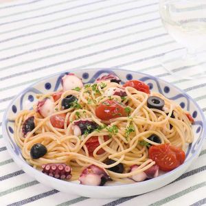 オリーブオイルと岩塩のパスタ