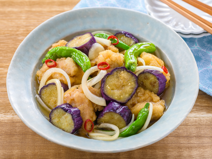 揚げ焼きで簡単！中華風なすの南蛮漬け